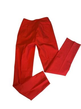 Bright Coral Hot Pink Slim Pants